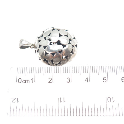 925 Sterling Silver Vintage Pebble / Kali Dome Pendant