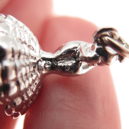925 Sterling Silver Vintage Ballerina 3D Charm Pendant