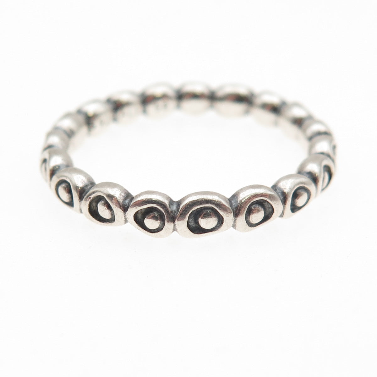 PANDORA 925 Sterling Silver Celebration Band Ring Size 8