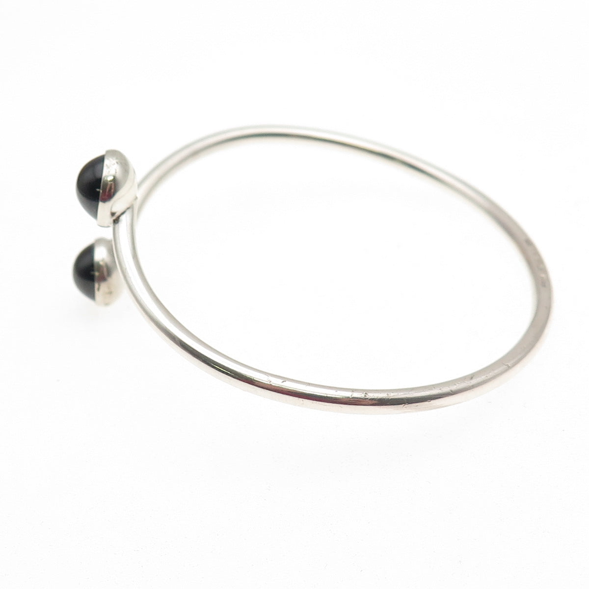 N.E. FROM 925S Sterling Vintage Lab-Created Sapphire Adjustable Bracelet 7"