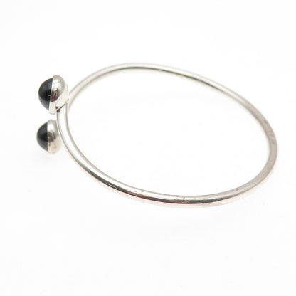 N.E. FROM 925S Sterling Vintage Lab-Created Sapphire Adjustable Bracelet 7"