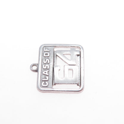 WELLS 925 Sterling Silver Vintage Class of 1964 Mini Charm Pendant