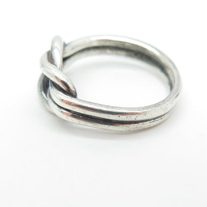CELLINI 925 Sterling Silver Vintage Mariner Love Knot Ring Size 6.75