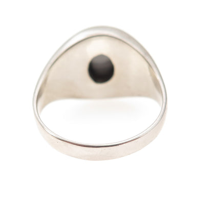 Dason 925 Sterling Silver Vintage Real Diamond & Cat's Eye Ring Size 10