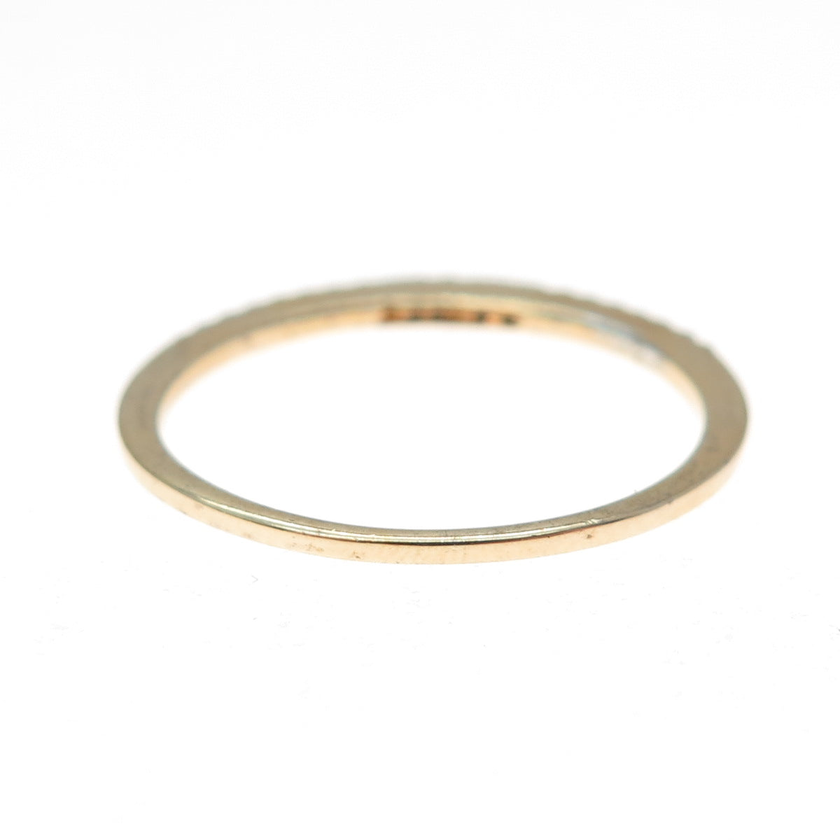 DBJ DEE BERKLE 925 Sterling Gold Plated Real Diamond Stackable Ring Size 10.25