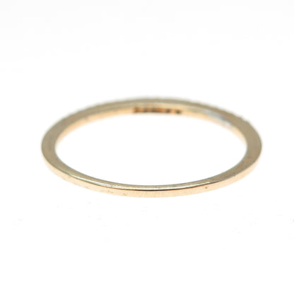 DBJ DEE BERKLE 925 Sterling Gold Plated Real Diamond Stackable Ring Size 10.25