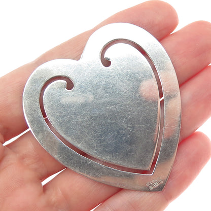 REED & BARTON 925 Sterling Silver Vintage Heart Bookmark