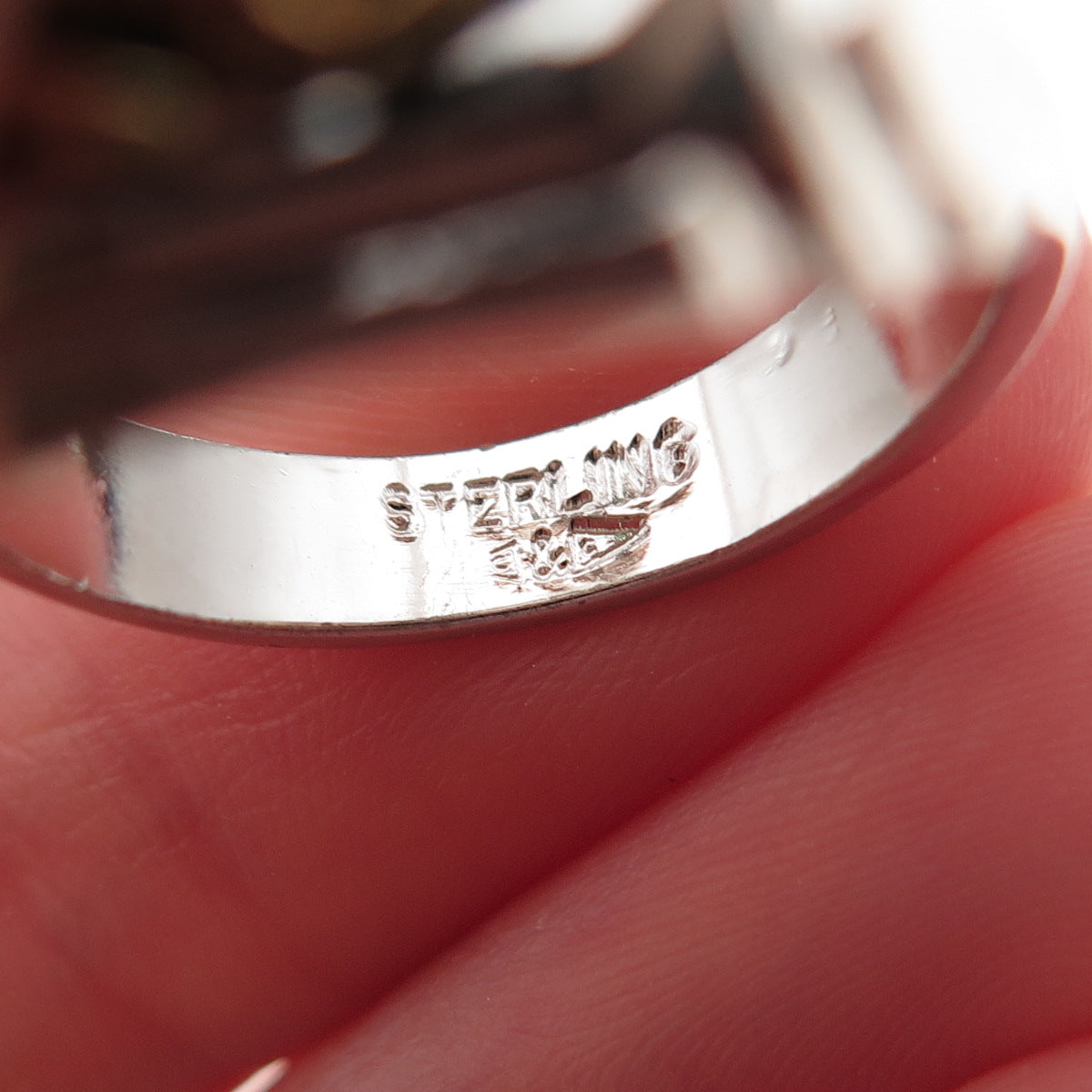 Clark & Coombs Sterling Silver 2-Tone Antique Enamel Order of Elk Ring Size 9.25