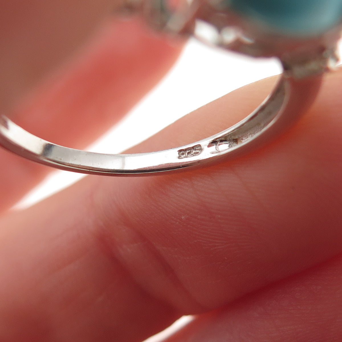 Chuck Clemency 925 Sterling Silver Real Turquoise & Tanzanite Ring Size 8