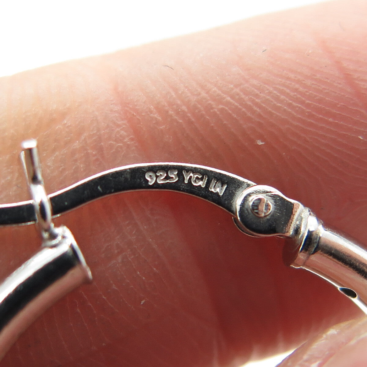 925 Sterling Silver Tube Hoop Earrings