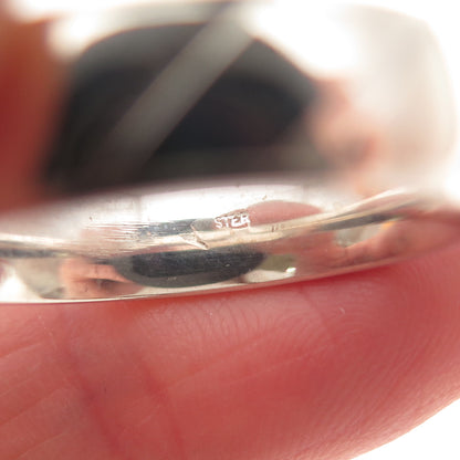 925 Sterling Silver Lined Band Ring Size 10.5