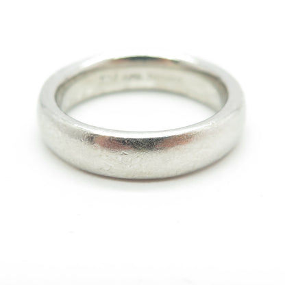 JACMEL 925 Sterling Silver Vintage Classic Wedding Band Ring Size 7.25