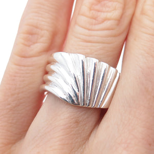CHAPAL ZENRAY 925 Sterling Silver Vintage Modernist Ring Size 6.25