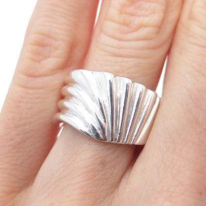 CHAPAL ZENRAY 925 Sterling Silver Vintage Modernist Ring Size 6.25
