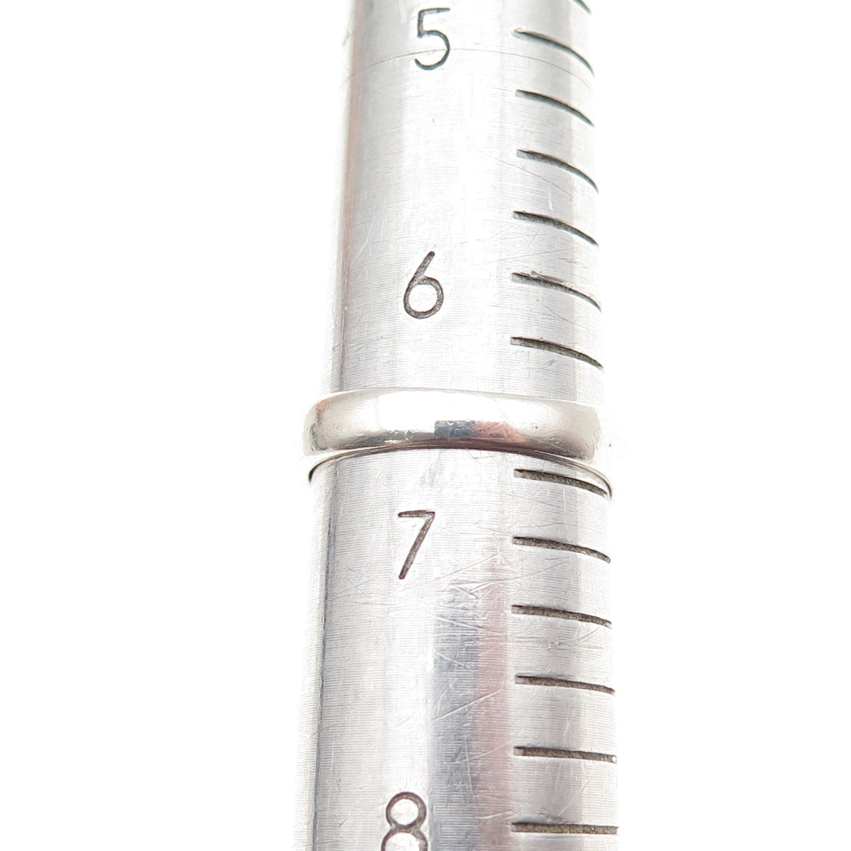 925 Sterling Silver Vintage Modernist Oxidized Ring Size 6.75