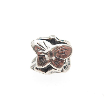 Trollbeads LAA 925 Sterling Silver Butterfly Slide Bead Charm