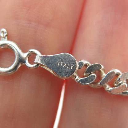 925 Sterling Silver Vintage Italy Infinity Link Bracelet 7.75"