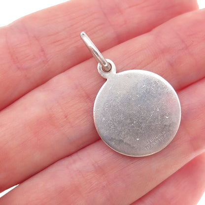 Tiffany & Co. 925 Sterling Silver Vintage Round Tag Charm Pendant