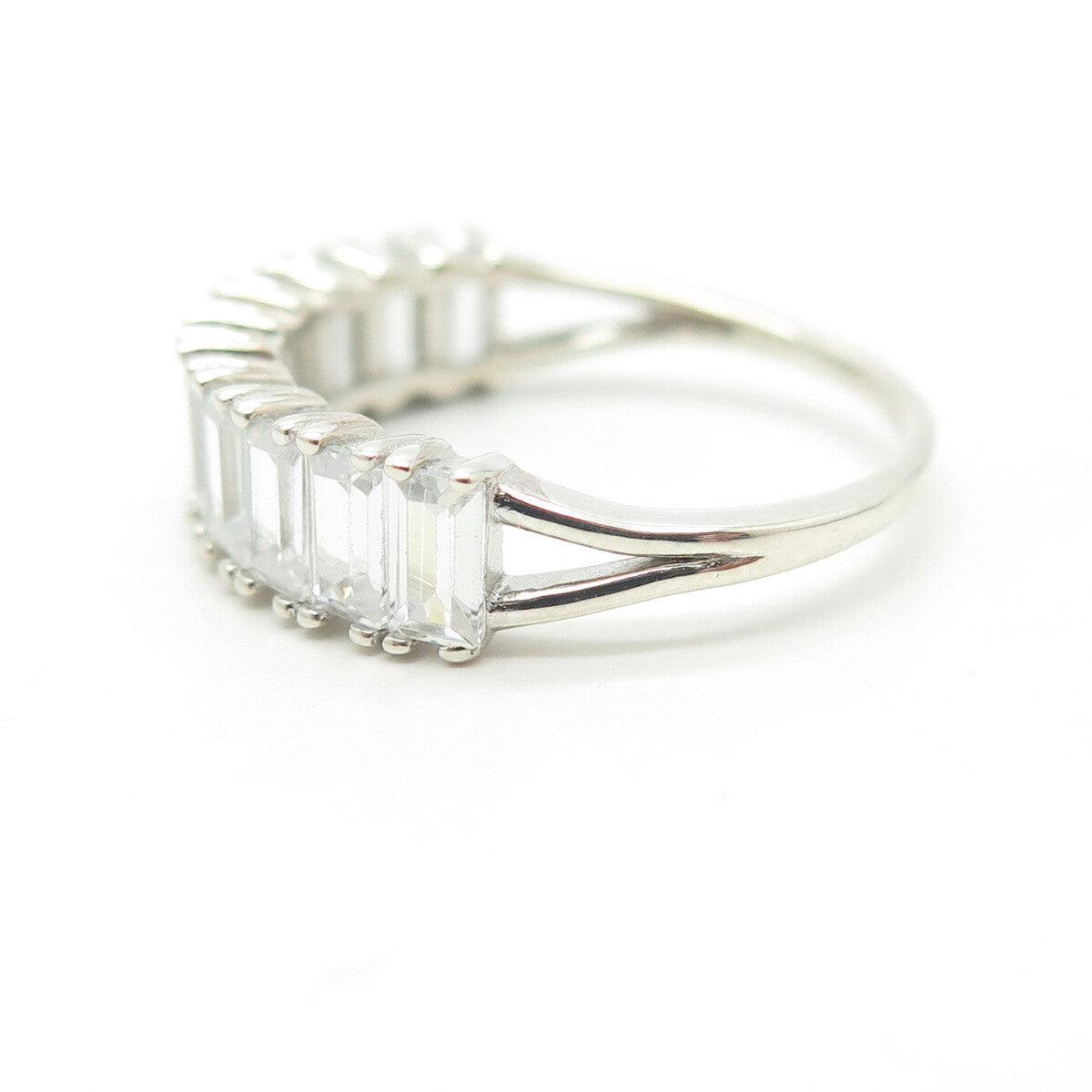 925 Sterling Silver Pave C Z Ring Size 7.25