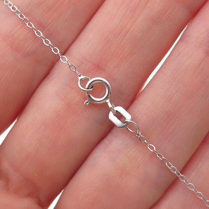 Chuck Clemency 925 Sterling Silver Real Tanzanite White Topaz Chain Necklace 20"