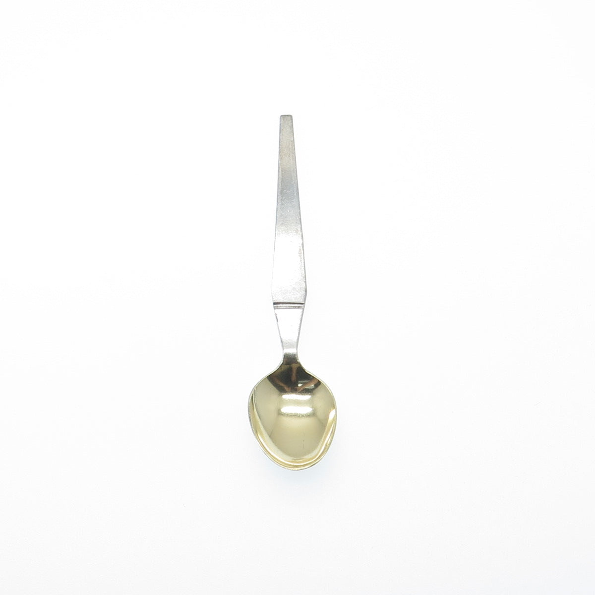 875 Silver 2-Tone Vintage European Coffee Spoon