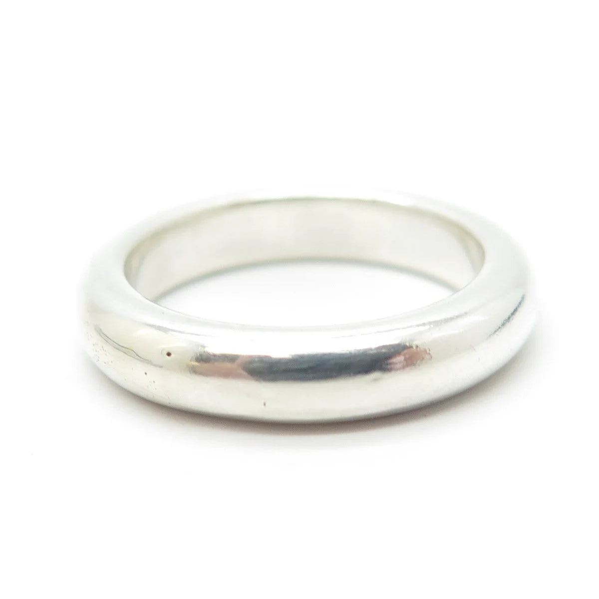 925 Sterling Silver Vintage Classic Wedding Band Ring Size 6.75