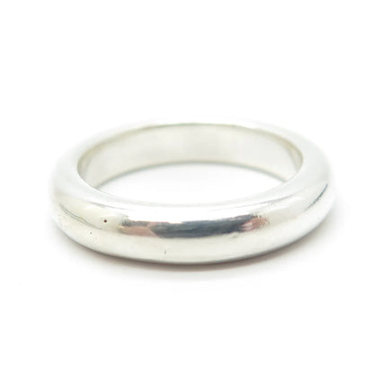 925 Sterling Silver Vintage Classic Wedding Band Ring Size 6.75