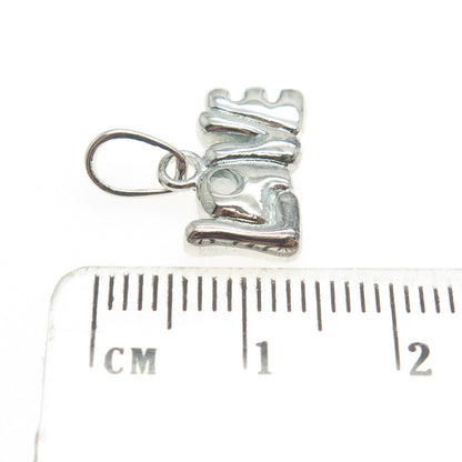 925 Sterling Silver Vintage "LOVE" Minimalist Charm Pendant