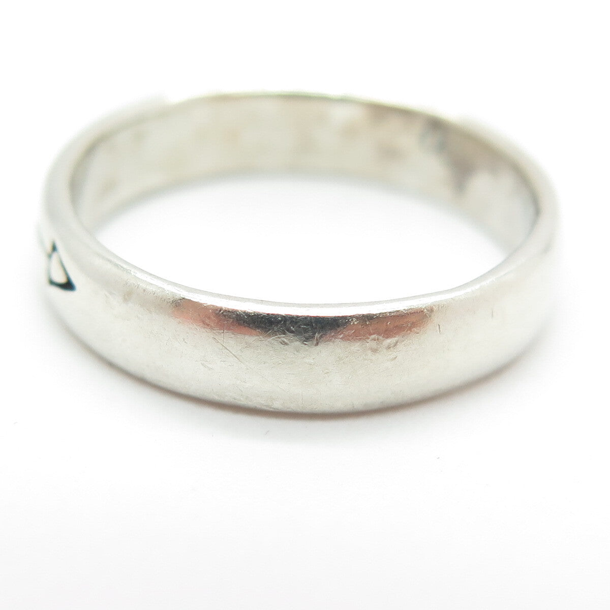 SHUBE 925 Sterling Silver Vintage "Trust" Band Ring Size 7.25