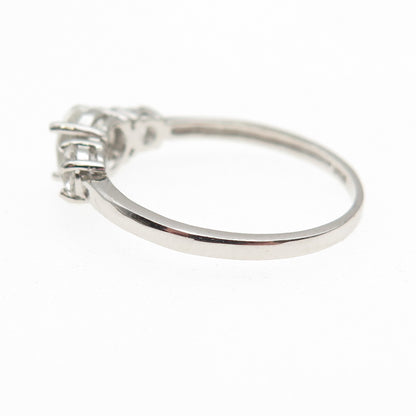 925 Sterling Silver Real Light Blue Topaz Engagement Ring Size 9.75