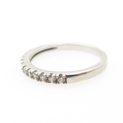 925 Sterling Silver Round-Cut Shaped C Z Ring Size 7