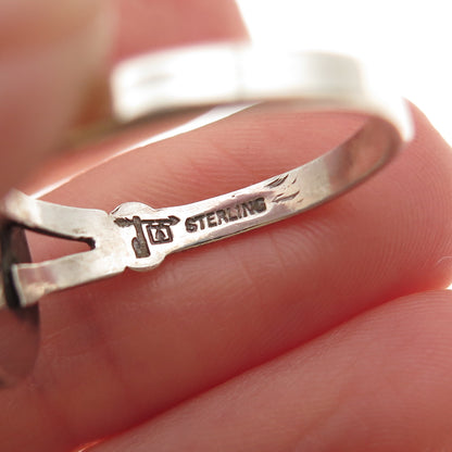 Bell Trading Post Old Pawn 925 Sterling Silver Vintage Hematite Ring Size 8.75