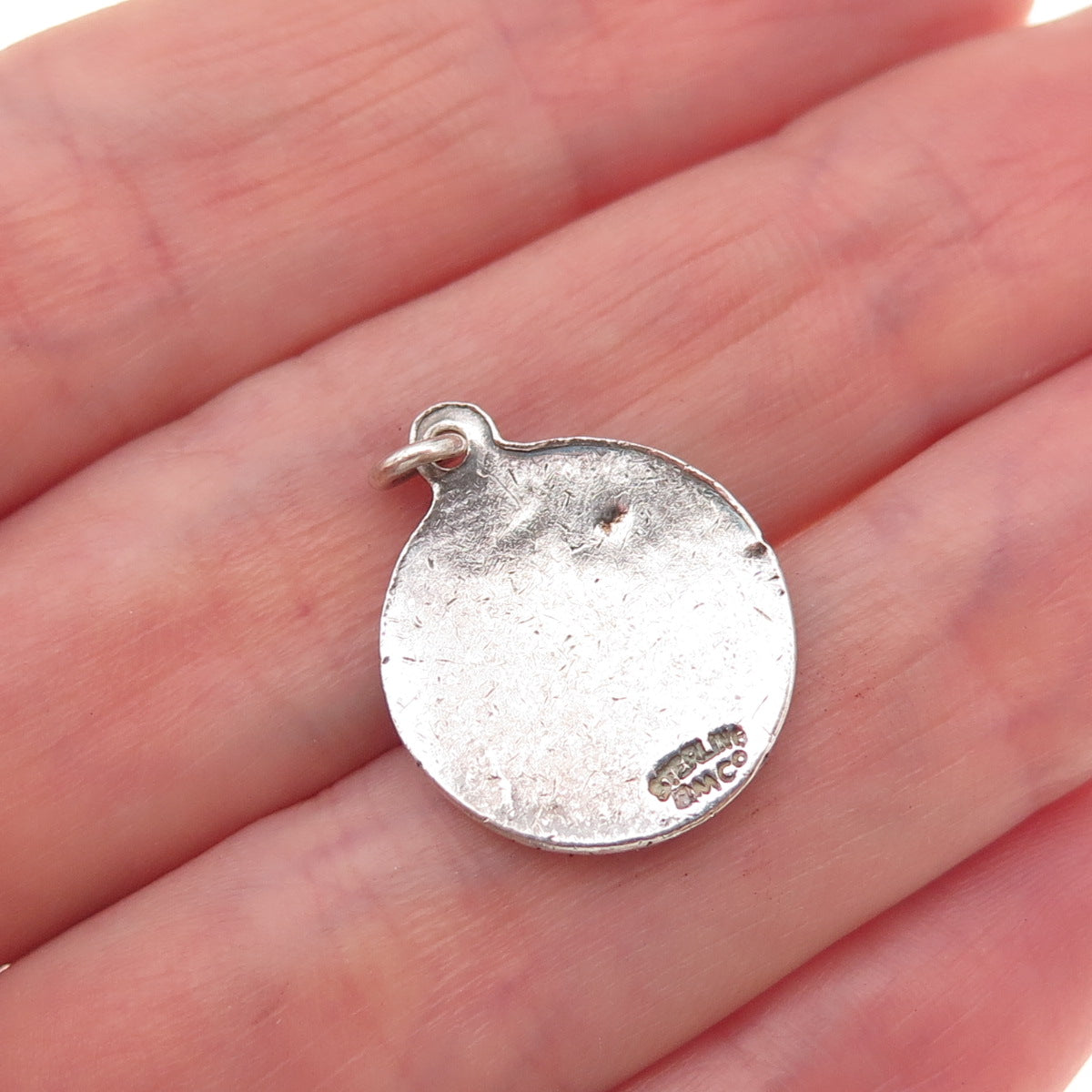 Breadner Co. 925 Sterling Silver Vintage Enamel Nassau Charm Pendant