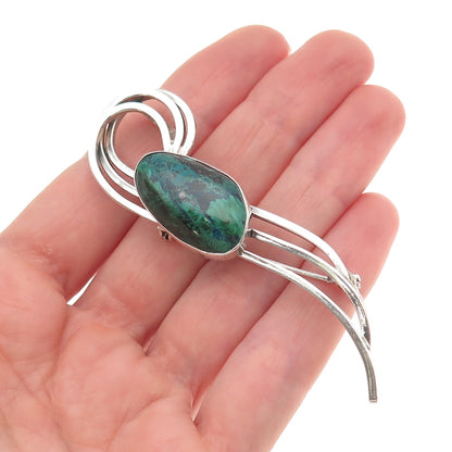925 Sterling Silver Vintage Israel Real Eilat Modernist Pin Brooch / Pendant