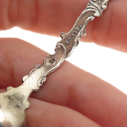 925 Sterling Antique 1901 Canada Enamel St. Paul's Church Halifax Coffee Spoon