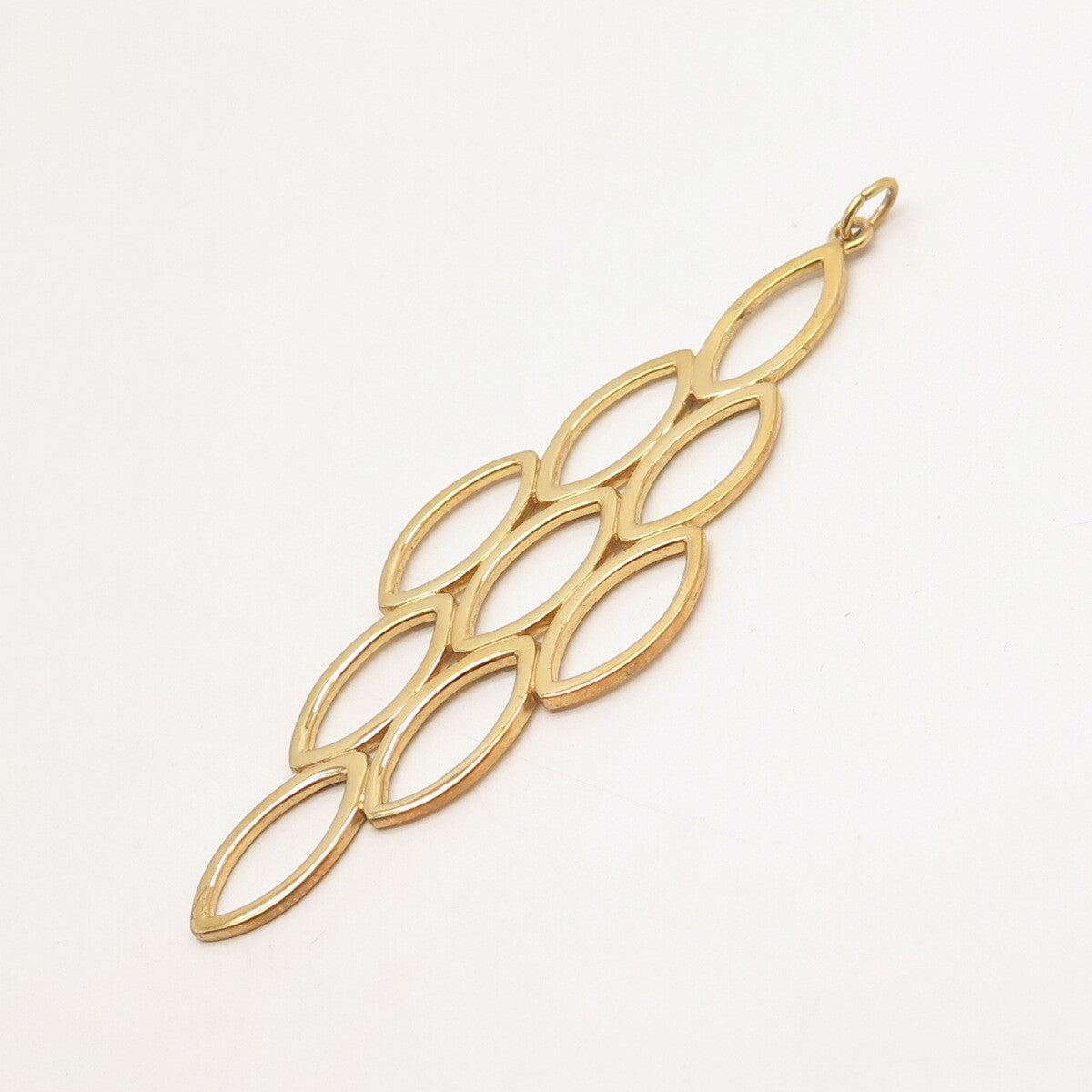 925 Sterling Silver Gold Plated T & B Modernist Pendant