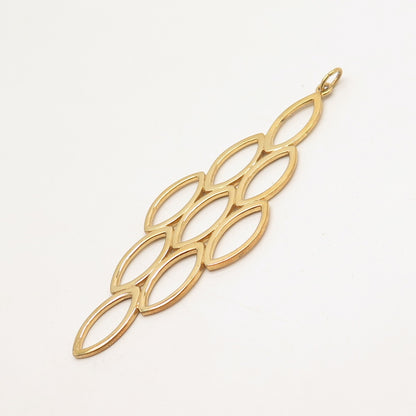 925 Sterling Silver Gold Plated T & B Modernist Pendant