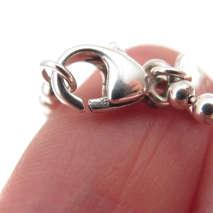 TIFFANY & CO. 925 Sterling Silver Vintage Ball Beaded Chain Necklace 32"