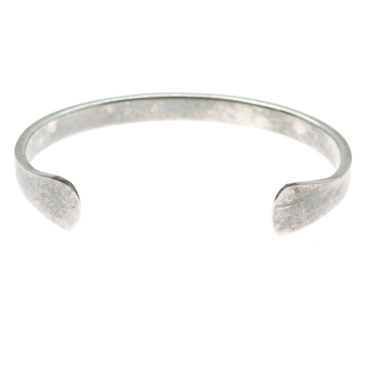 925 Sterling Silver Vintage Modernist Oxidized Adjustable Cuff Bracelet 7"