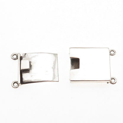925 Sterling Silver Vintage Mexico Bracelet / Necklace Box Lock Clasp
