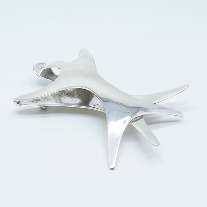925 Sterling Silver Vintage Mexico Modernist Pin Brooch