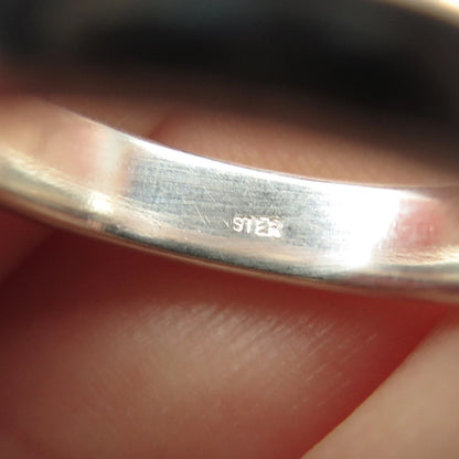 925 Sterling Silver Vintage Classic Wedding Band Ring Size 6.75