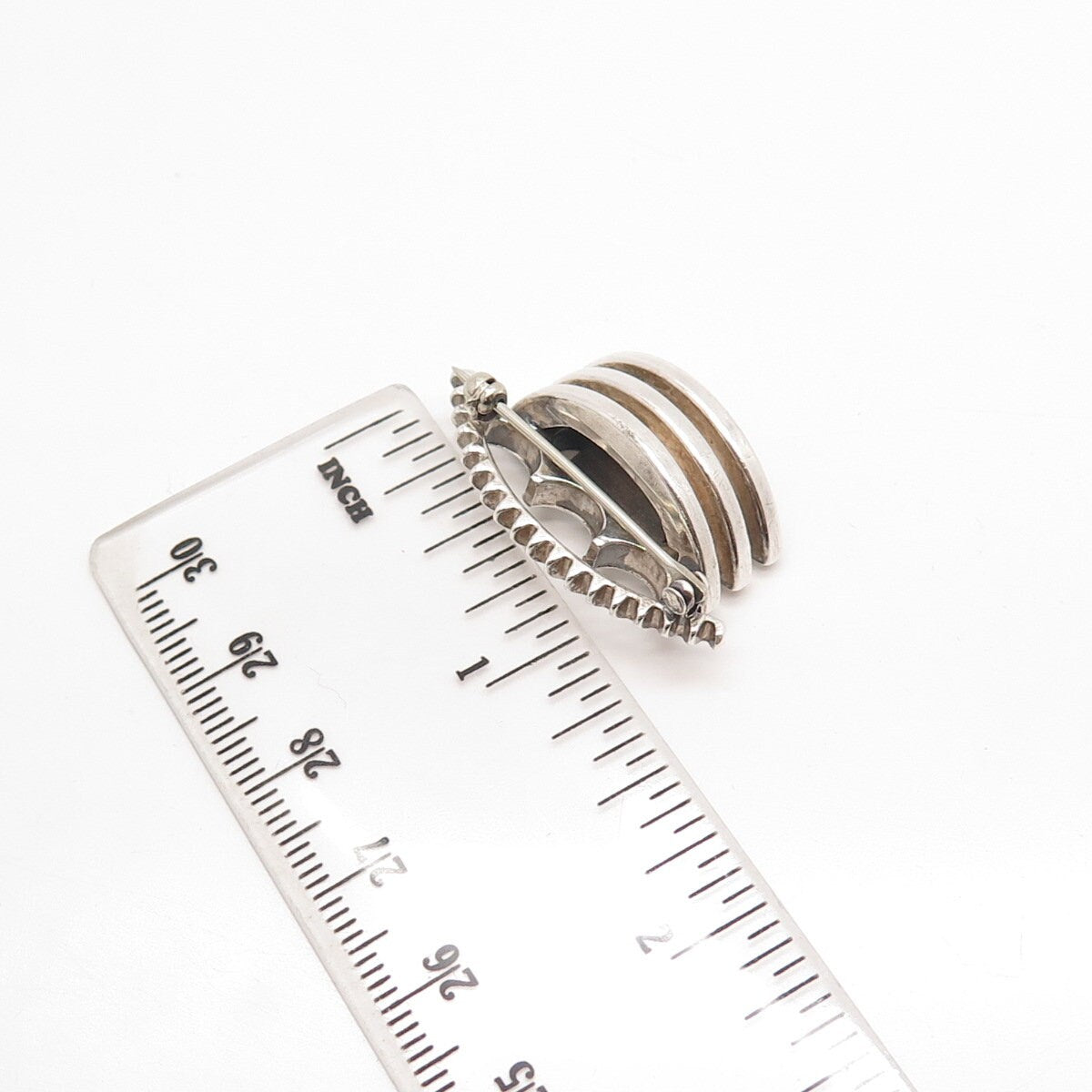 925 Sterling Silver Vintage Abstract Pin Brooch