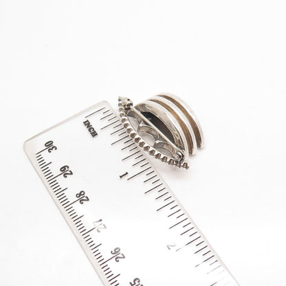 925 Sterling Silver Vintage Abstract Pin Brooch