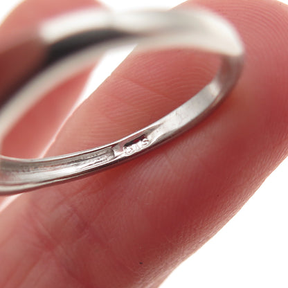 Chuck Clemency 925 Sterling Silver Real London Blue Topaz Bypass Ring Size 7