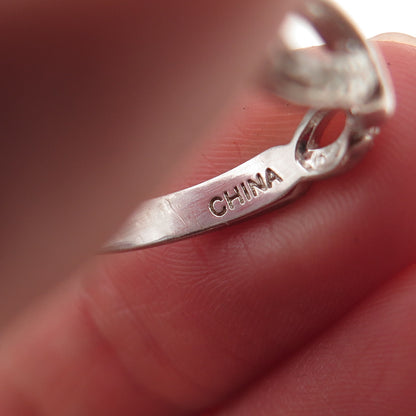 Ross Simons 925 Sterling Silver Real Diamond Accent Infinity Woven Ring Size 6