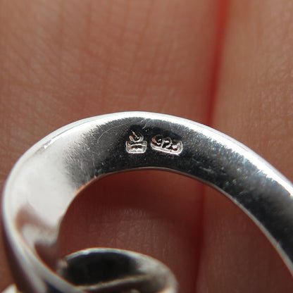 925 Sterling Silver Real Round-Cut Diamond Heart Mini Slide Charm Pendant