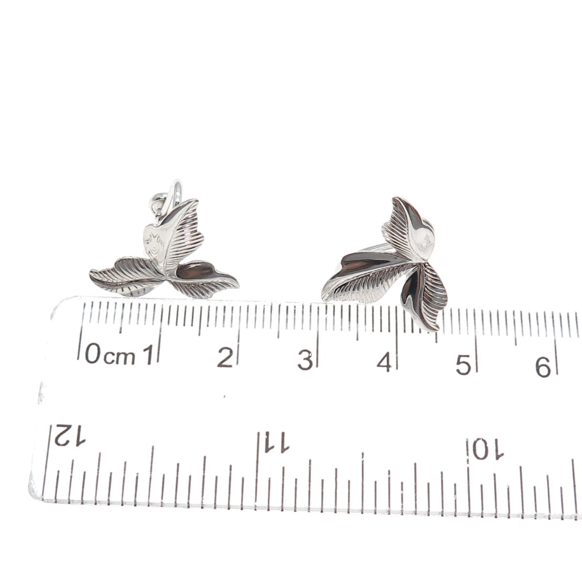 VAN DELL 925 Sterling Silver Antique Art Deco Floral Leaf Screw Back Earrings