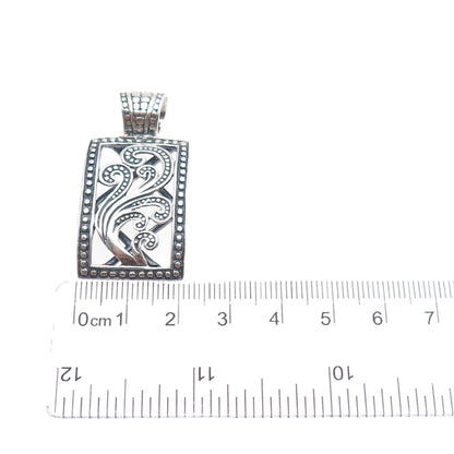SILPADA 925 Sterling Silver Vintage Paisley Filigree Oxidized Charm Pendant