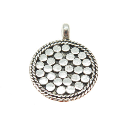 KEMMI 925 Sterling Silver Vintage Polka Dot Pendant